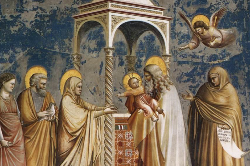 Apresentação do Senhor - Giotto di Bondonena (1304).